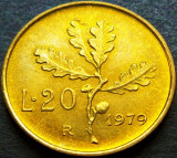 Moneda 20 LIRE - ITALIA, anul 1979 *cod 1216 = UNC