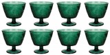 Set boluri, 8 piese, 300 ml, Sticla, Verde