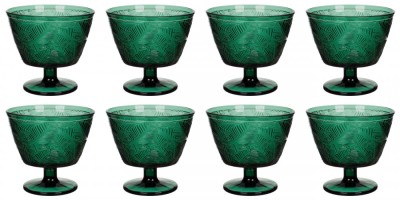 Set boluri, 8 piese, 300 ml, Sticla, Verde foto