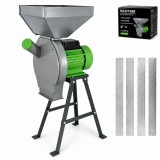 Set Moara Electrica Uruiala 4.5KW, + SUPORT, 300kg/ora, cereale, 4 site, 20 Ciocanele, Cuva Extra Mare Made by KRAFTNER KF-9705