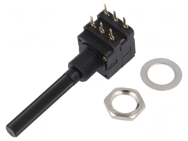 Poten&Aring;&pound;iometru Stereofonic 500k&Icirc;&copy; 200mW THT 6mm