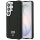 Husa MagSafe pentru Samsung Galaxy S26 Ultra S948, Guess, Embossed Ring Triangle Logo, Neagra