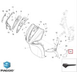 Deflector fata (ornament) stanga original Piaggio Liberty iGet (15-23) 4T 3V 125-150cc - culoare: negru mat
