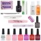 Kit set complet manichiura unghii 8 oje oja semipermanente One Step Lila Rossa