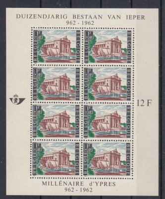 Belgia 1962 - ARHITECTURA - BL - MNH foto
