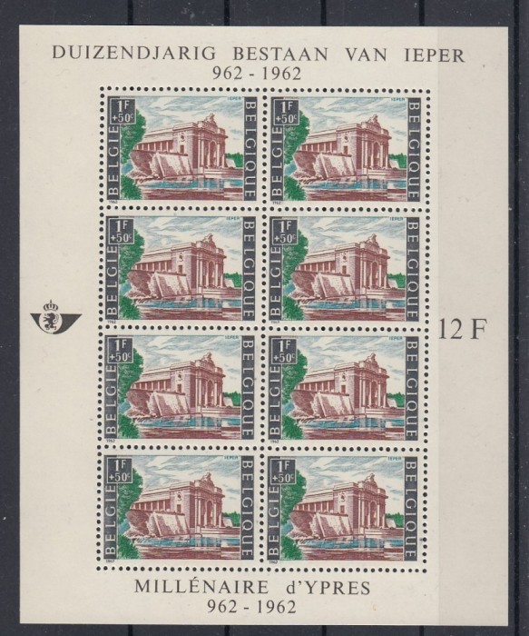 Belgia 1962 - ARHITECTURA - BL - MNH