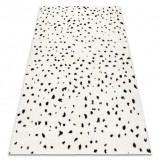 Modern covor MODE 8508 puncte crem / negru, 240x330 cm