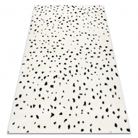 Modern covor MODE 8508 puncte crem / negru, 200x290 cm