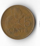 Moneda 5 cents 1976 - Trinidad Tobago, America Centrala si de Sud
