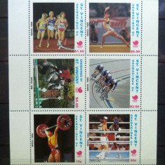 ST. VINCENT GRENADINES 1988 - SPORT J.O. SEOUL, BLOC DE 6 MNH, R19