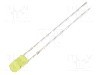 Dioda LED, 3mm, galbena, 330mcd, 10mA, 12V, OPTOSUPPLY - OSY5PA3HE4B-12V