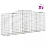 Cumpara ieftin Cosuri gabion arcuite 9 buc. 300x50x120/140 cm fier galvanizat