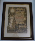 Tablou diploma pompier Germania 1935