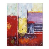 Tablou abstract pictat manual, Fantezie, 60x50cm ulei pe panza in relief efect 3D, gata de agatat pe perete