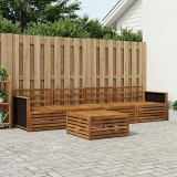 vidaXL Set de canapele de exterior 5 pcs natural Lemn Solid de Acacia 3382982