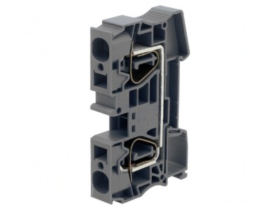 Conector Șine 0.2-16mm&amp;sup2; 2 Borne Gri TS35 foto