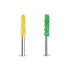 Biax sculptura lemn SABURR - Cap cilindric rotund lung 3,2 mm tija 3,2mm, Granulatie Saburr ASPRA - VERDE