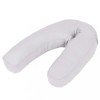 VidaXL Pernă de sarcină &icirc;n formă de J, gri, 54x(36-43) cm 132974
