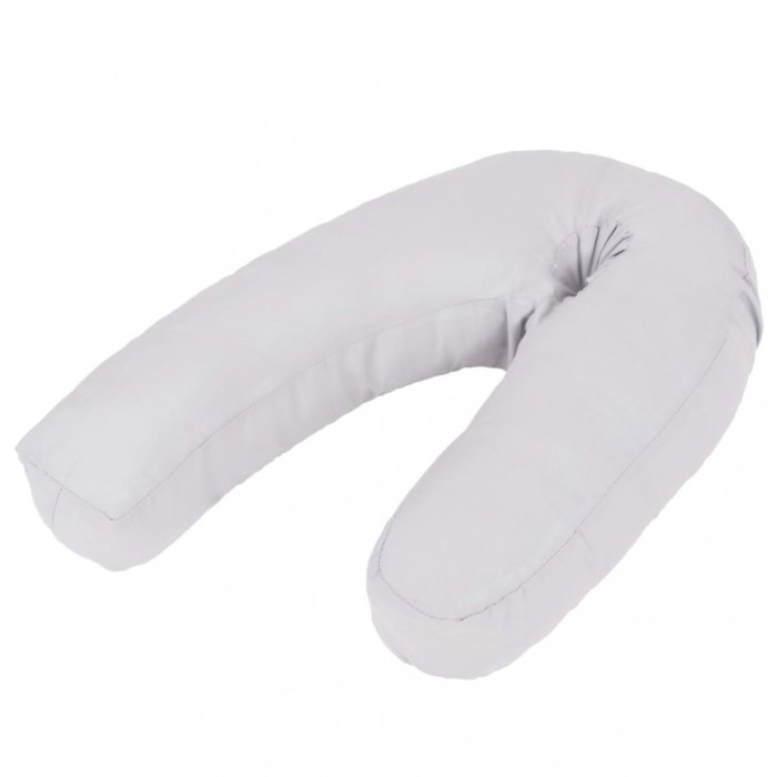 vidaXL Pernă de sarcină &icirc;n formă de J, gri, 54x(36-43) cm 132974