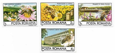 Romania (499) - Apicultura, 1987, serie neobliterata foto