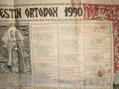 Calendar ortodox 1990 foto