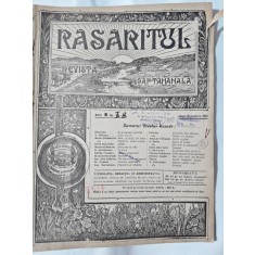 Revista Rasaritul, anul IV, nr.1-8/1921 (din cuprins, versuri de V.Militaru)