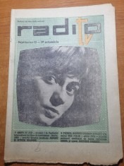revista radio tv 10 octombrie 1968 cu programul din 13 - 19 octombrie 1968