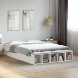 Cumpara ieftin Cadru de pat, alb, 160x200 cm, lemn prelucrat