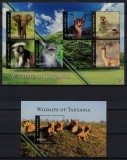 Cumpara ieftin TANZANIA 2015 - Animale salbatice /set complet [ bloc + colita] MNH