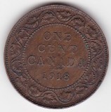 Moneda Canada 1 cent 1918 &ndash; George V
