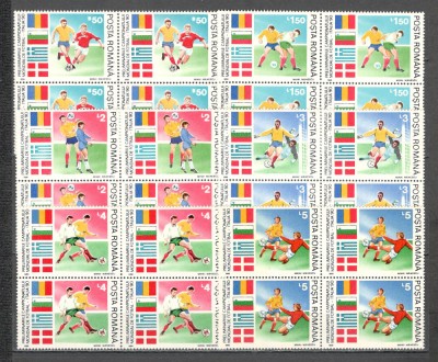 Romania.1990 C.M. de fotbal ITALIA bloc 4 ZR.845 foto