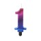 Lumanare tort cifra model Night Sky metalizat 8 cm-Tip Cifra 1