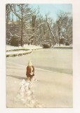 RF153 - Carte Postala - Bucuresti. Iarna in Gradina Cismigiu, circulata 1963