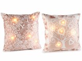 Cumpara ieftin Set 2 perne decorative cu led 45x45 cm