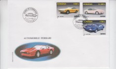 C12 - FDC Romania - Automobile Ferrari - LP1499 - 1999