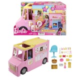 Cumpara ieftin Barbie Camion de Limonada Set Joaca 25 Piese, Roz Pastel, Design 2-in-1, Jucarii Fete