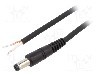 Cablu alimentare DC, cabluri, DC 5,5/1,7 mufa, negru, 1,5m, WEST POL - P55-TT-C075-150BK