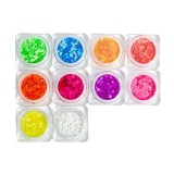 Cumpara ieftin Kit nail art - 10 buc - cercuri neon 2 mm, INGINAILS