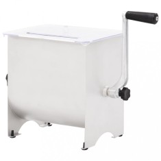 Malaxor de carne manual cu capac, argintiu, o?el inoxidabil foto
