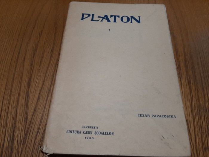 PLATON - Vol. I - Apologia, Ruthyphron, Kriton - C. Papacostea - 1930, 121p