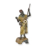 Muzicant arab cu banjo-statueta vieneza din bronz LZ-17