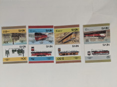 Timbre trenuri, locomotive, cai ferate, nestampilate MNH foto