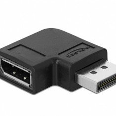 Adaptor DisplayPort v1.4 8K60Hz T-M unghi 90 grade dreapta, Delock 66297
