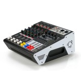 Mixer audio profesional amplificat MP-4 300W cu 4 canale Bluetooth USB DSP | Satlink-Tonsil