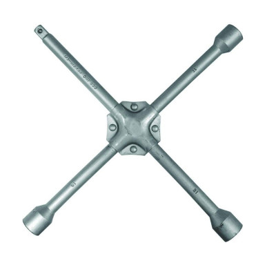 Cheie cruce pentru roti Carpoint ranforsata cu 4 capete de 17-19-21mm si 1/2 foto