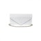 Geanta plic seara, alb, 20 x10 cm, model in relief cu sclipici, dungi drepte Magrot 25010