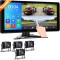 Kit sistem securitate auto cu 4 camere HD si display touch de 10.36 , IR, 178 , IP67, camera marsarier, camioane, autocare, RV(rulote)