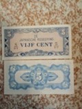 Ocupatie Japoneza 1944 5 cent