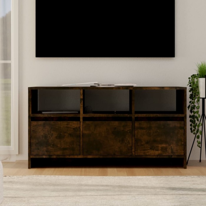 vidaXL Comodă TV, stejar afumat, 102x37,5x52,5 cm, PAL