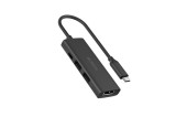 DOCKING Station A4tech universal, 4-in-1, conectare PC USB Type C, USB-Cx1, USB-A 3.0x1, USB-A 2.0x1, porturi video HDMIx1 4K@30Hz, PD 100 W,cablu 0.1
